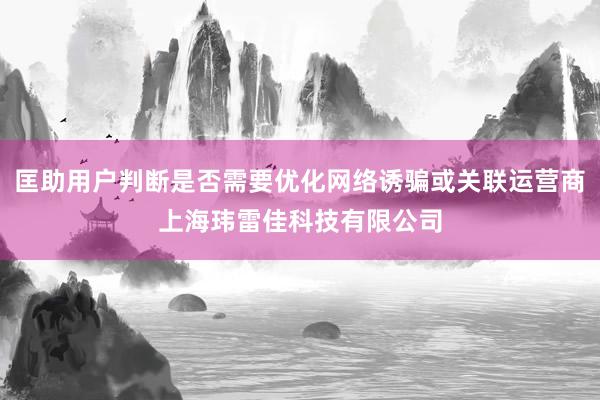 匡助用户判断是否需要优化网络诱骗或关联运营商上海玮雷佳科技有限公司